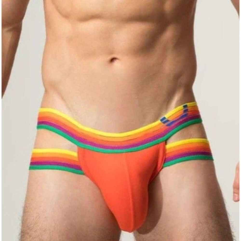 Rounderbum Rainbow Rush Lift Holster Mens Large Briefs Lot of 3 Multicolor - Picture 2 of 12